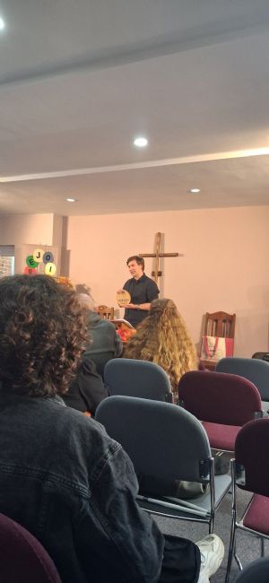 Jeremy Flack presenting the Eco Church Silver Award