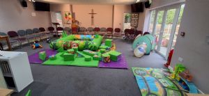 Play area at Buzz and Bloom toddler group